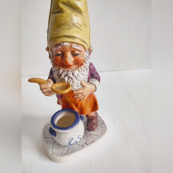 Goebel Co Boys Adorable Gnome Sam The Gourmet Well 505 Figurine Vintage 1970 - Picture 2 of 16